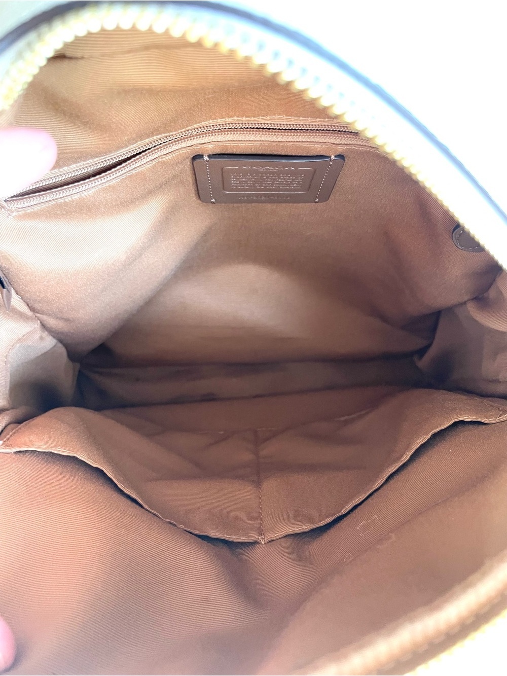 COACH Court Backpack in Pebble Leather (Chalk/White) School Fall Academia Preppy - Picture 7 of 12